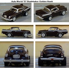 AUTO WORLD '57 Studebaker 50's and Fins New In Clam Pack Fits Aurora, AW SC334