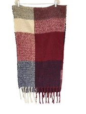 Imperial Warm Plaid Fringed Blanket Scarf Fall Winter Colors Shawl Wrap Neck