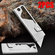 2X Stainless Steel EDC Folding Utility Knife Wallpaper Knife Multi-function Tool