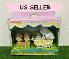 Sylvanian Families Darling Ducklings Baby Carriage Set RARE Calico Critters
