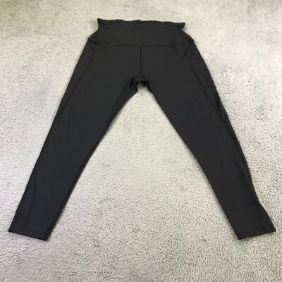 TOMMIE COPPER Pants Womens Large L  Lower Back Support Leggings Black Workout df