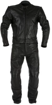 Nue Leder Bikeranzug Biker Lederkombi Herren Motorrad Lederjacke Hose 1/2-PCS - Bild 1 von 3