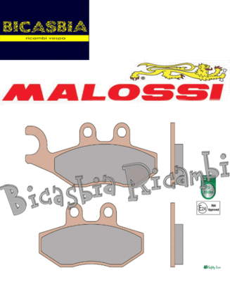 6215006BR COPPIA PASTIGLIE FRENO MALOSSI Anteriori PIAGGIO VESPA ET4 125 4T MHR