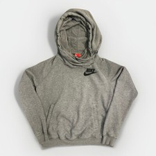 Nike Sportswear Rally Funnel Cowl Neck Hoodie Pullover Gray Cozy Womens M