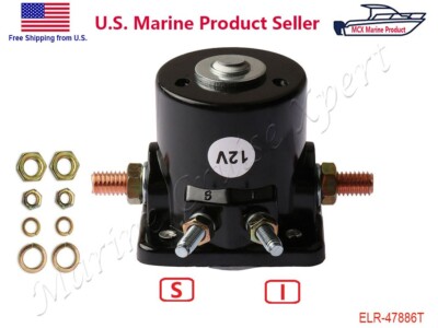 Notonmek Starter Solenoid Relay Switch 12V 383622 47886 47886T Compatible with Evinrude 25 25HP 1973-2005 40 40HP 1969-2005 55 55HP 1969-1996