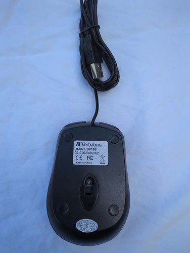 Verbatim 98106 Corded Notebook Optical Mouse Black - Picture 6 of 6