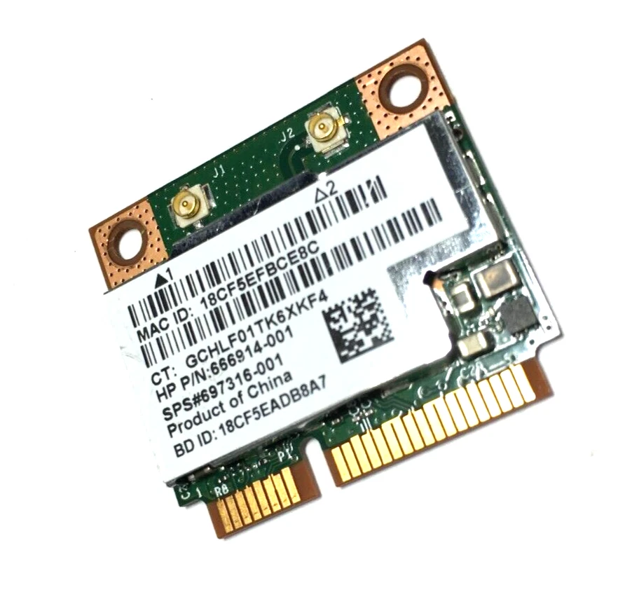 10- HP 730668-001 697316-001 BCM943228HMB 300M Wifi BT 4.0 PCI-E WLAN Cards - Image 4 of 4