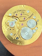 VINTAGE JULES JURGENSEN WRIST WATCH MOVEMENT, RUNNING GOOD, CAL. PESEUX MB7016