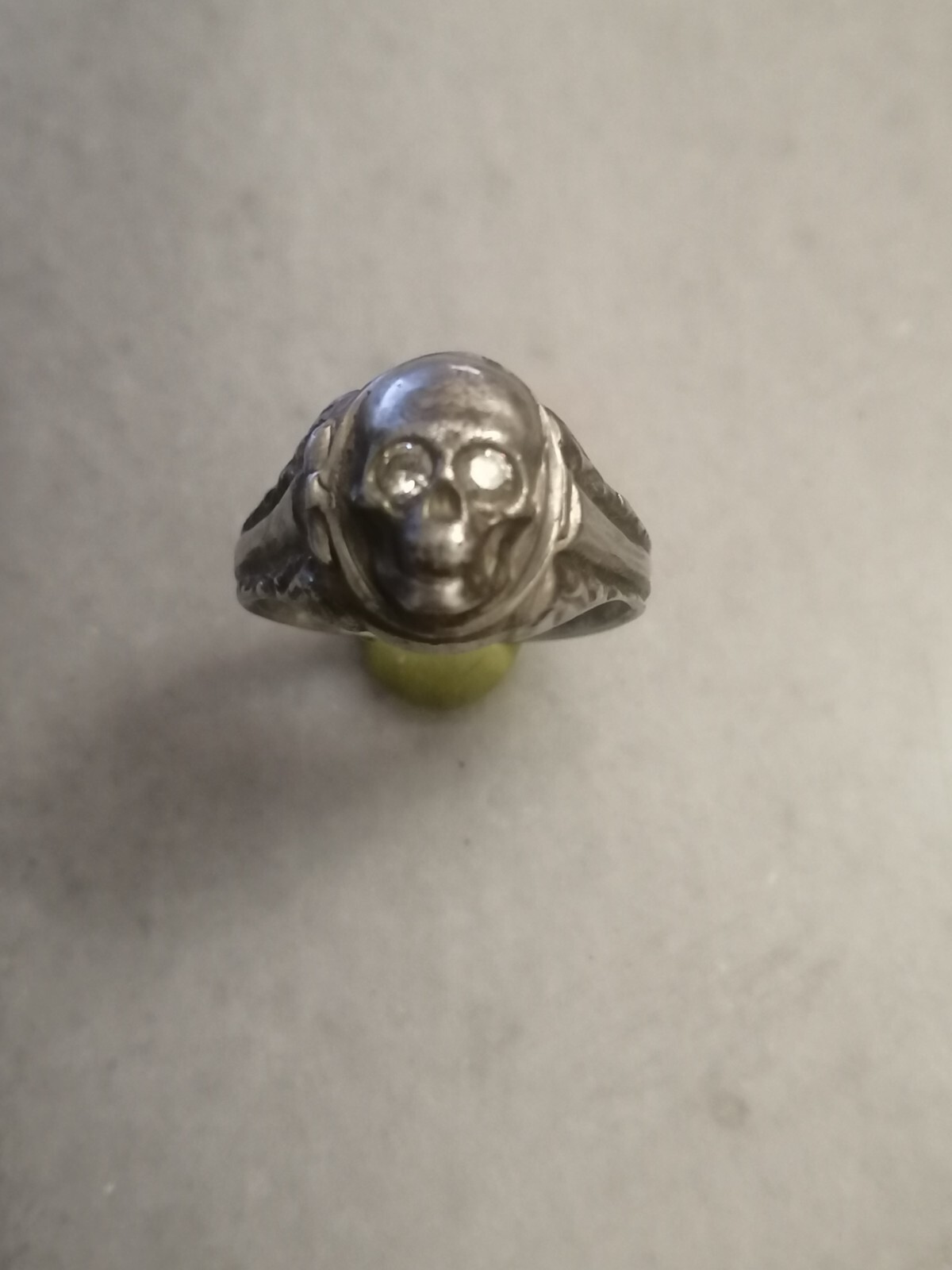 Rare Antique Memento Mori Skull , Diamonds ,Silver 8… - Gem