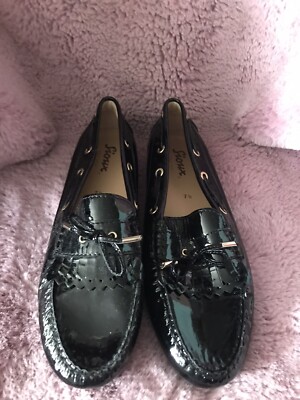 Sioux Damen Ballerina Neu Gr 7,5 Lack Leder Schwarz Komfort NP 149,95
