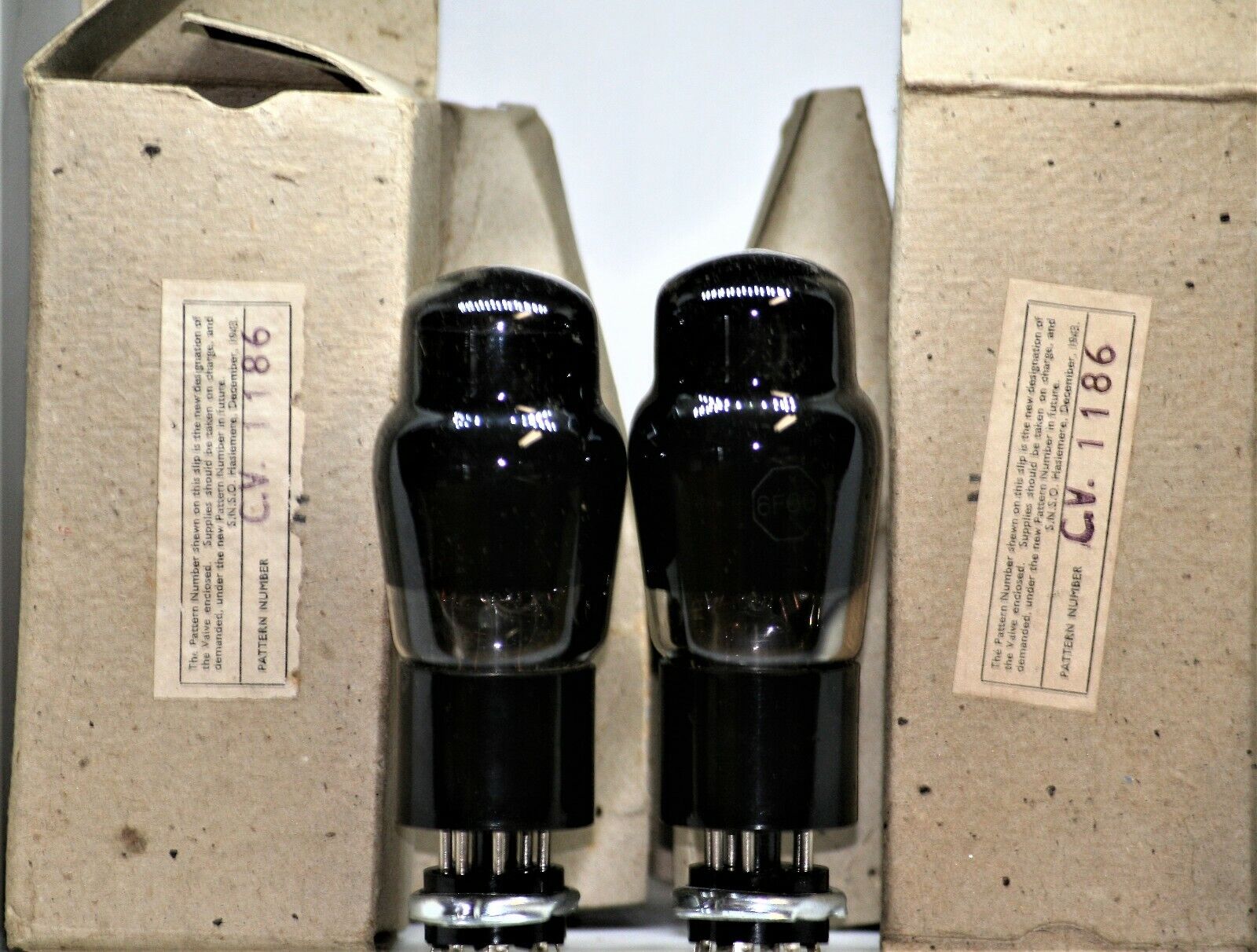 6F6 G tube nos nib MULLARD preamp tubes amp 349a we valve s black cv1186  nr85