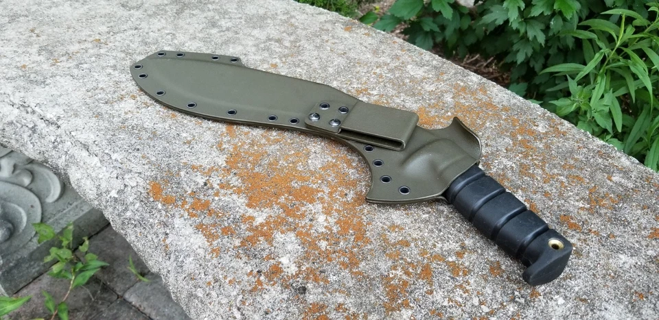 Заказные ножны из кайдекса для ножа «ONTARIO KUKRI 6420», блинов, поясной петли (OD) - Изображение 3 из 4