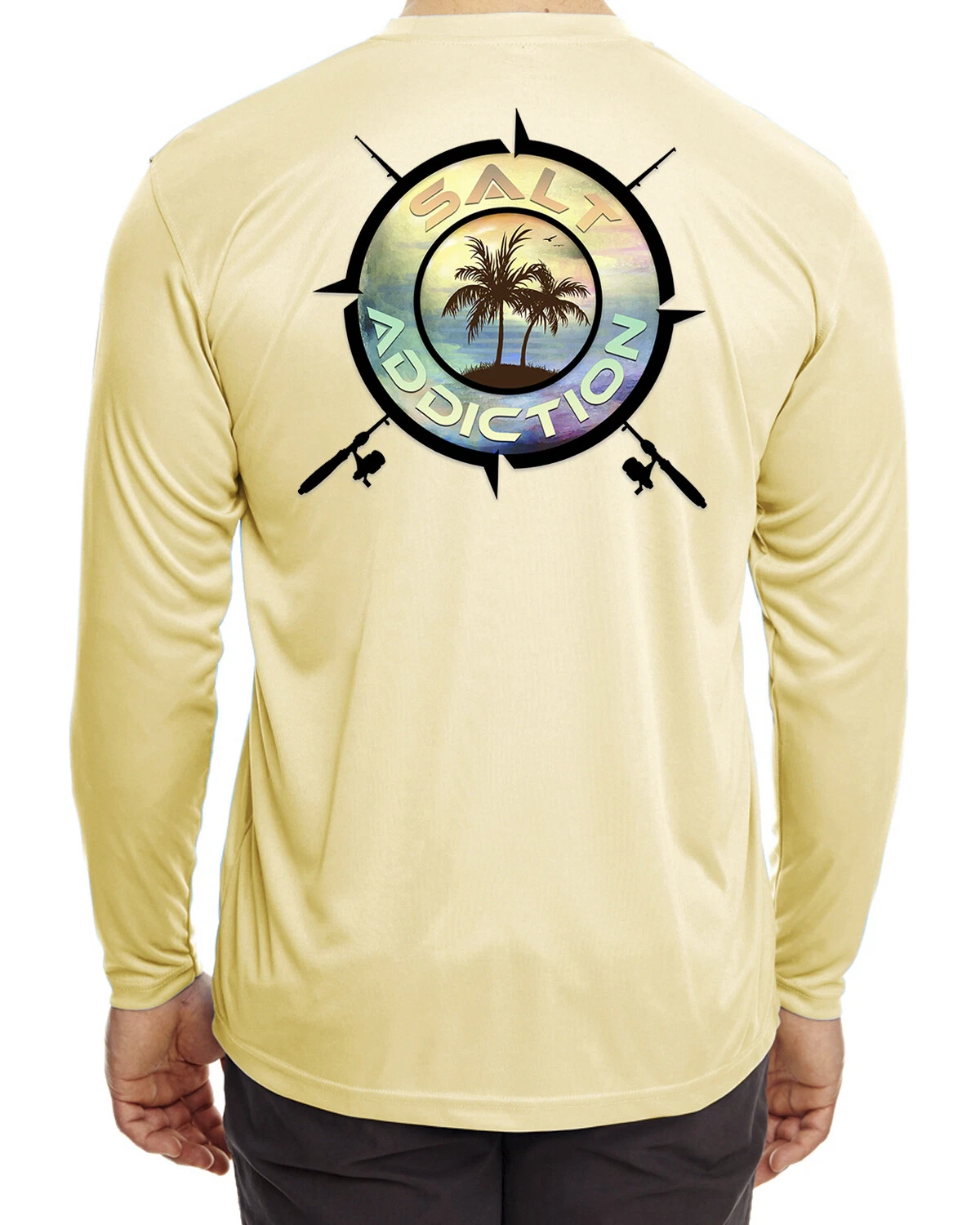Salt Addiction t shirt Microfiber Performance Island fishing 30+ UV protection