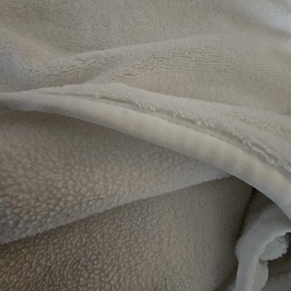 Just Born White Baby Blanket Thank Heaven For Little Girls Double Sided 38"x30" - Image 2 of 4