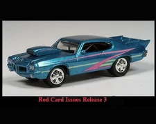Johnny Lightning 1/64 1971 Pontiac GTO Pro Street Aqua LOOSE MINT
