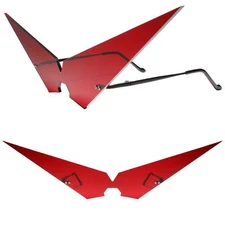 Anime Manga Costume Cosplay Party Rave Festival Red Pointy Triangle Sun Glasses