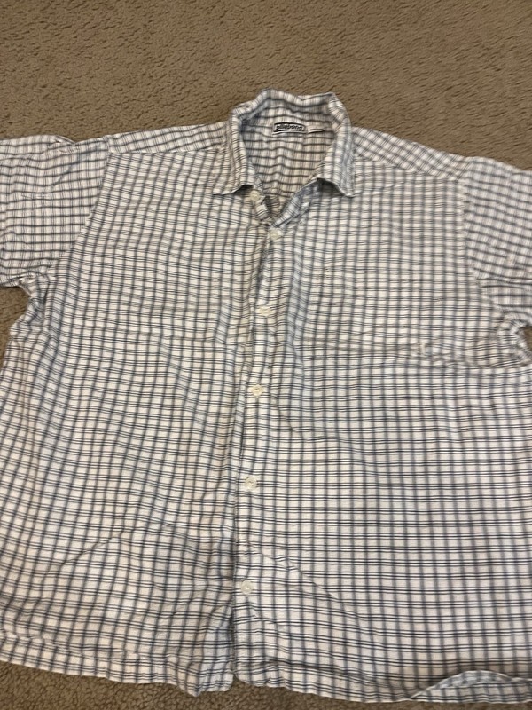 Billabong Button Down Mend Plaid Short Sleeve Shirt Large