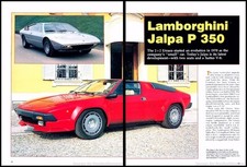 Lamborghini Jalpa P 350 Original Car Review Print Article J121