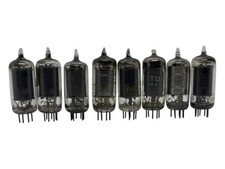Mix Lot of 8 6AU6 Rca/General Electric, Tung-Sol/ Philco Electron Tubes
