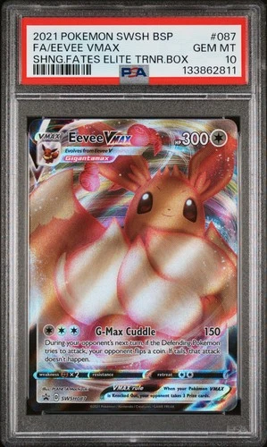 2021 POKEMON SWSH BLACK STAR PROMO #087 FULL ART/EEVEE VMAX PSA 10