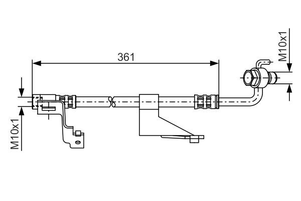 Bosch 1 987 476 821 Bremsschlauch Vorne Links FüR Ford-image
