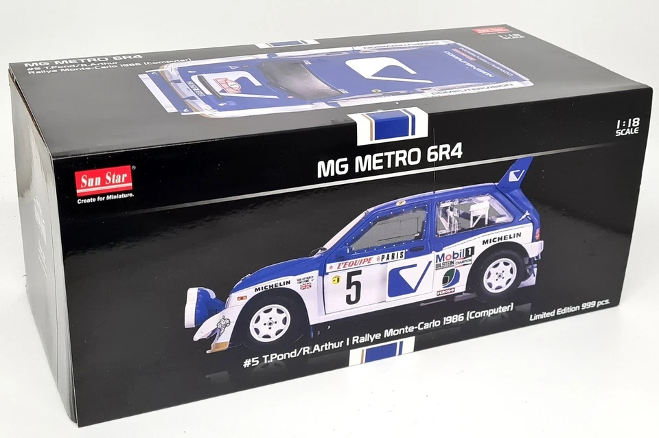 Sunstar 1/18 MG Metro 6R4 Rally Monte Carlo 1986 T. Pond R. Arthur Model Car - Photo 2/4