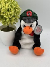 Coca-Cola Penguin Bean Bag Plush Delivery Cap Style 0108 1997 With Tags