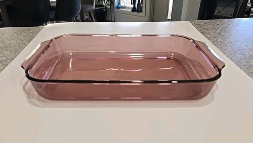 Pyrex Cranberry Lila 3 Quart 13x9x2" 233-R Kasserolle Glas Backform - Bild 3 von 8