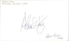 Adam Ging Signed 3x5 Index Card Cut Padres Autograph Den