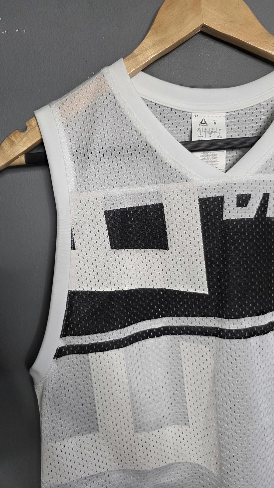 Reebok Speedwick White Black Mesh Basketball Jersey Vest Top UK S 8-10 Sports image 2