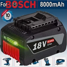 18V For BOSCH BAT609 CORE 18 Volt 8.0Ah High Performance Battery BAT618 Li-ion