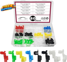 80PCS Door Lock Rod Car Clips Assortment Kit Door Install Clips Tailgate Handle