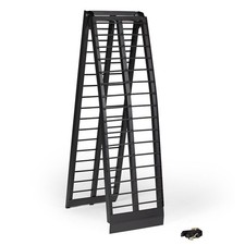 Titan Ramps 10 Foot Folding ATV Loading Ramp Arched Aluminum Design, Black