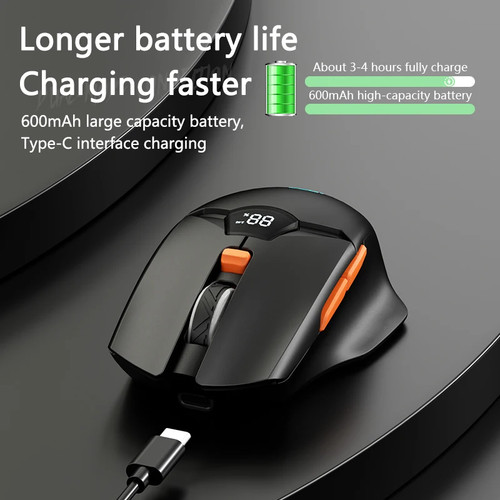 Bluetooth Wireless Mouse Smart Screen Battery Level Display Silent Office Mouse - Picture 5 of 22