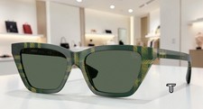 BURBERRY BE4468F 416971 Check Green Dark Green 54 mm Women's Sunglasses