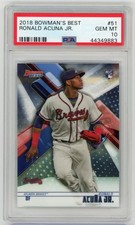 PSA 10 - 2018 Bowman's Best Rookie Card #51 - Ronald Acuna Jr. - Braves RC!. rookie card picture
