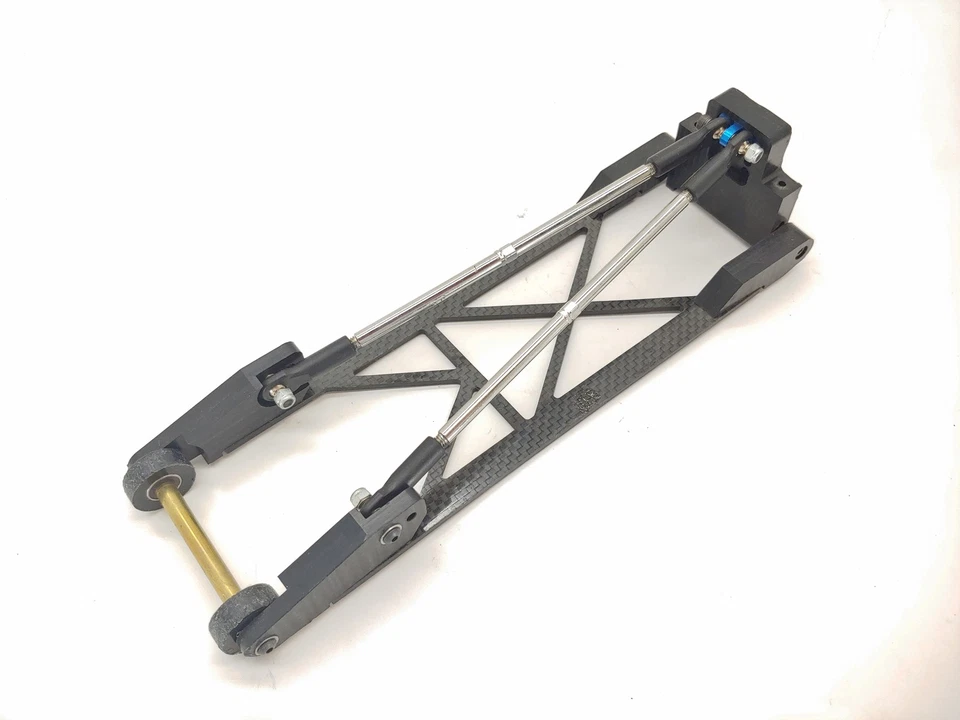 Team Associated B6.2 Carbon Fiber DRAG CAR Roller Slider Chassis w/ Powerstroke - Image 4 of 4