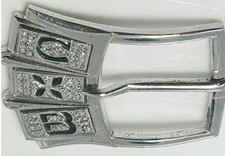 Exquisite KD Sterling Upscale Sterling Silver Belt Buckle - Made In USA