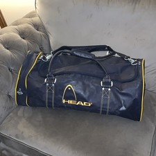 Head Monte Carlo Holdall Duffle Gym Bag Travel Black/Navy Blue Gold Vintage
