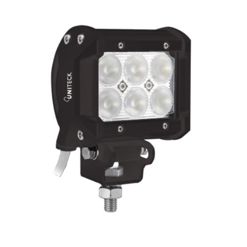 Projecteur LED Noir 18W Robuste en Aluminium Éclairage Puissant 12V 24V