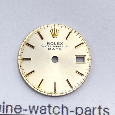 Genuine Rolex Date 26mm Lady Datejust 6917 6916  Stick  Gold Baton Silver Dial
