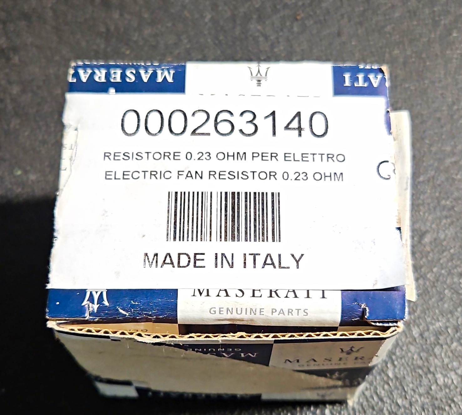 Maserati GranTurismo Cooling fan resistor P/N 000263140