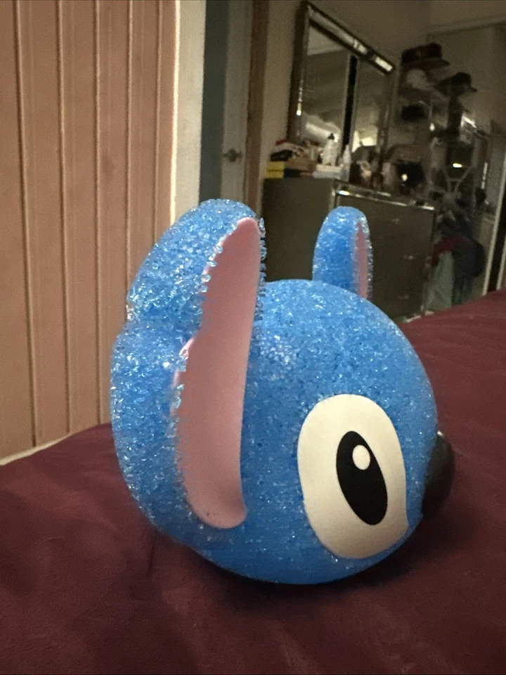 Stitch LED Night Light Lamp - Large Blue Glitter Head - 3xAAA Battery -Brand New - Image 3 of 4