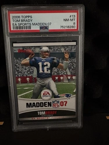 2006 Tom Brady Topps EA Sports Madden 07 PSA 8
