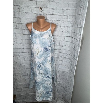 NWT Lungo L arno Sz M, 100% Linen Made in Italy Pockets! Dress, Coverup