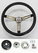 1967 Olds Cutlass 442 Delta Black Steering Wheel 15 Brushed Stainless Spokes 1967 Olds Cutlass 442 Delta Black Steering Wheel 15 Brushed Stainless Spokes