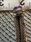 REDUCED! David  Yurman Double Cable X Amethyst Silver 14K Gold  Bar Pin-STUNNING — photo 8