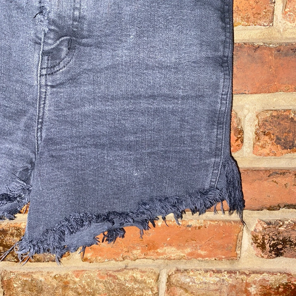 Pantalones cortos de jean Current/Elliott negros lavados desgastados talla 28 Foto 3 de 4