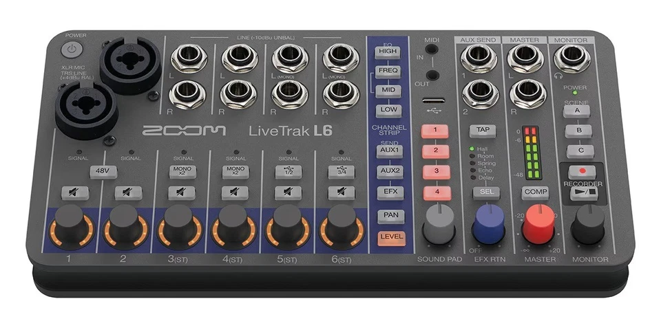 ZOOM Live Trak L6 Digital Mixer Recorder 10Channel Portable Studio New - Image 3 of 4