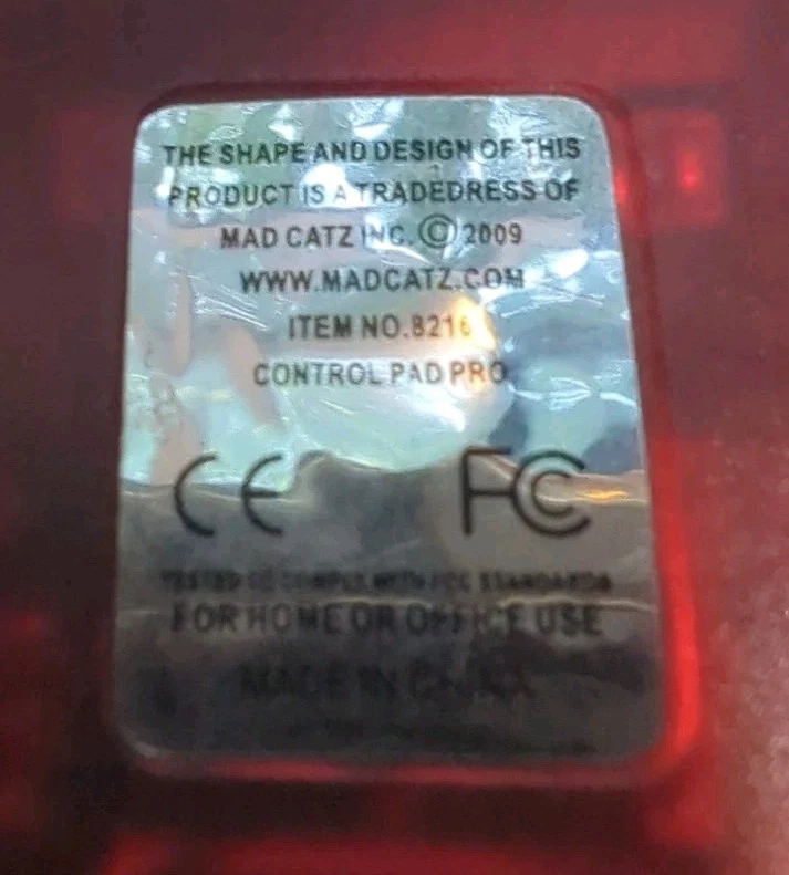 PlayStation 2 PS2 - Mad Catz Control Pad Pro Controller - Clear Red - 8216 - Image 3 of 3